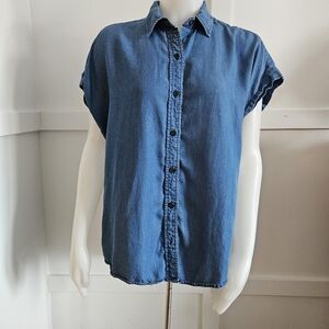 Tilley Blue Button-Up Denim Shirt